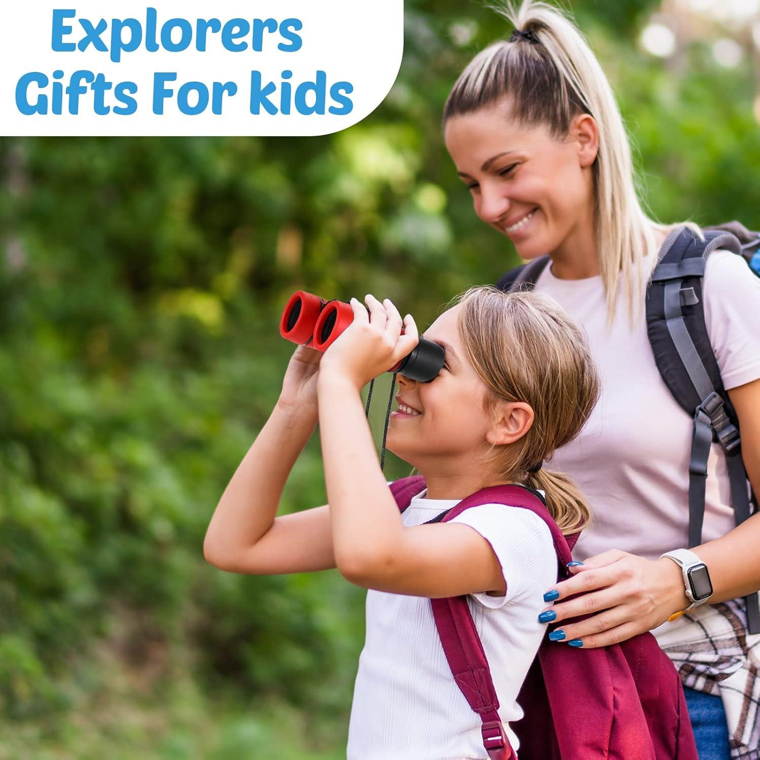 12 Prismáticos para Niños Yunsailing - A Prueba de Golpes, 4x30mm