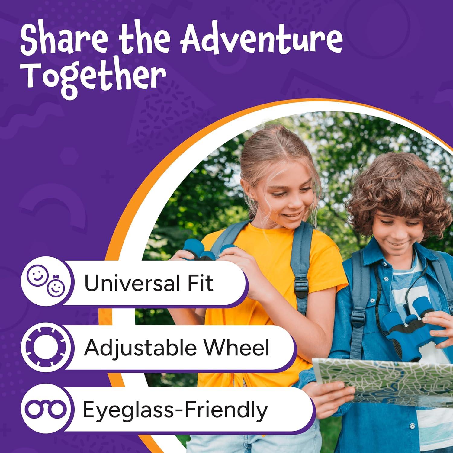 Binoculares Think Peak Verde para Niños 4-8 Años - Aventura al Aire Libre