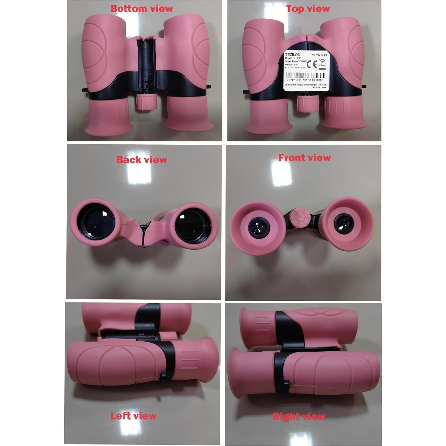 Binoculares TEZILON 8x21 para Niños - Alta Resolución Rosa