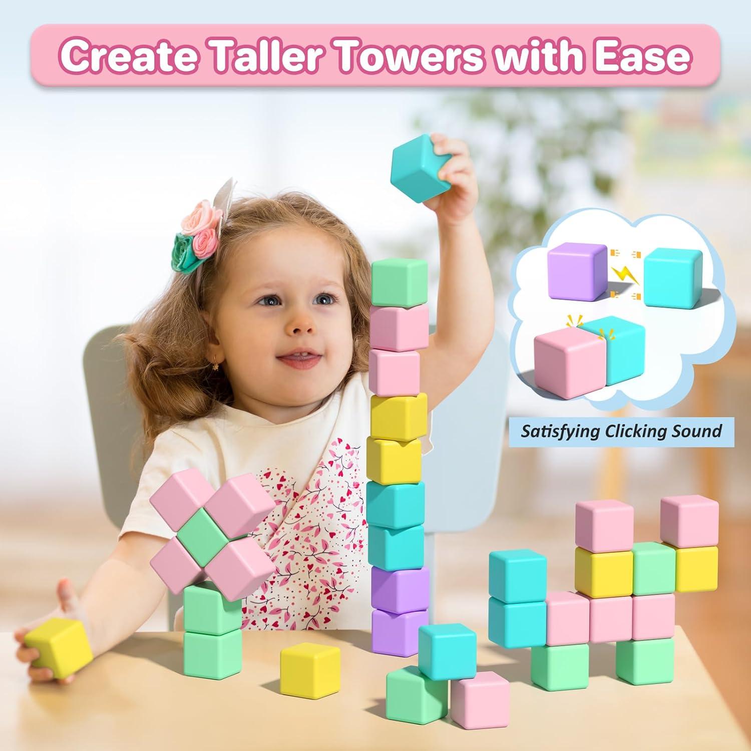 9 Bloques Magnéticos de Construcción 3.4 cm Montessori