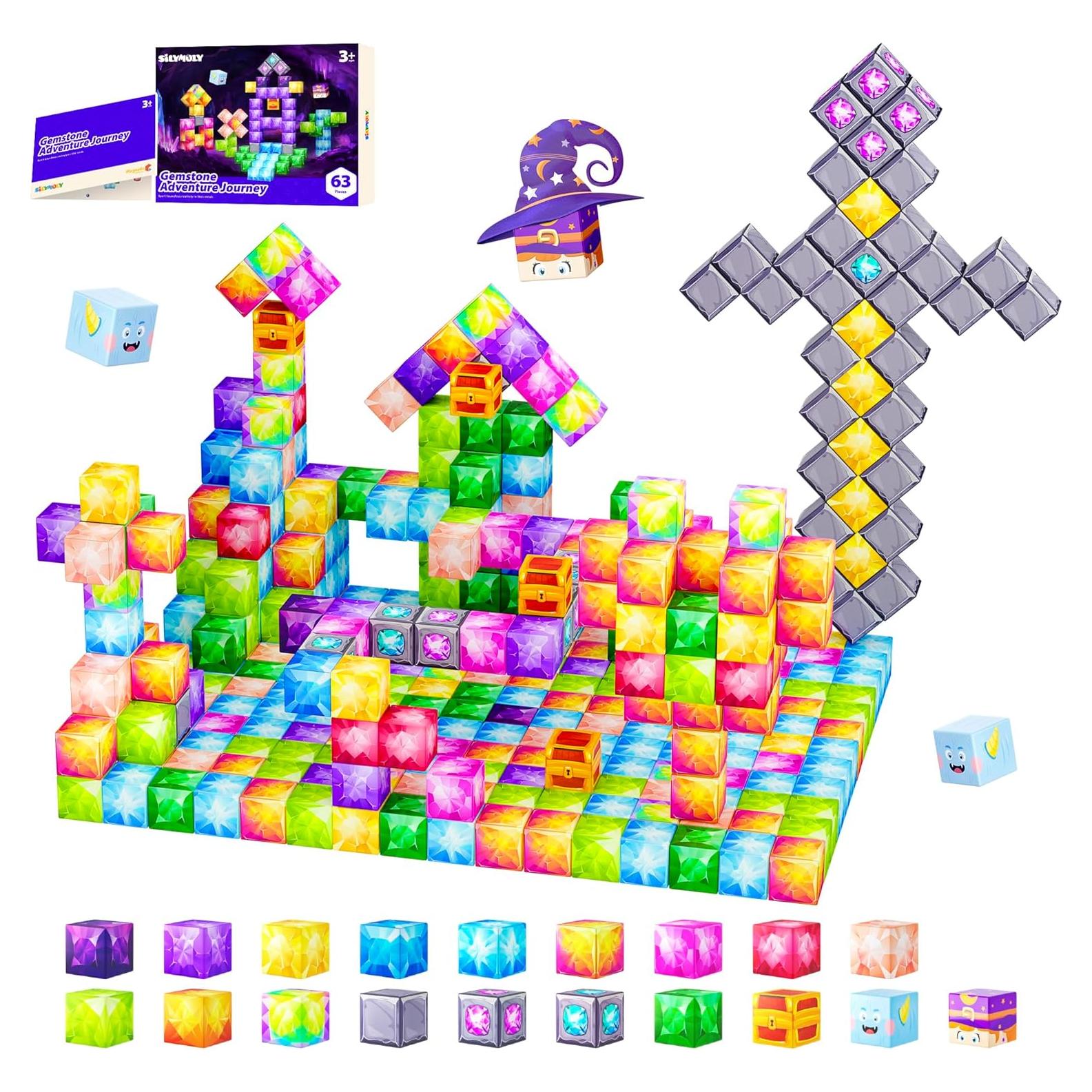 Bloques Magnéticos SILYMOLY 1.2" para Niños 3-5 Años