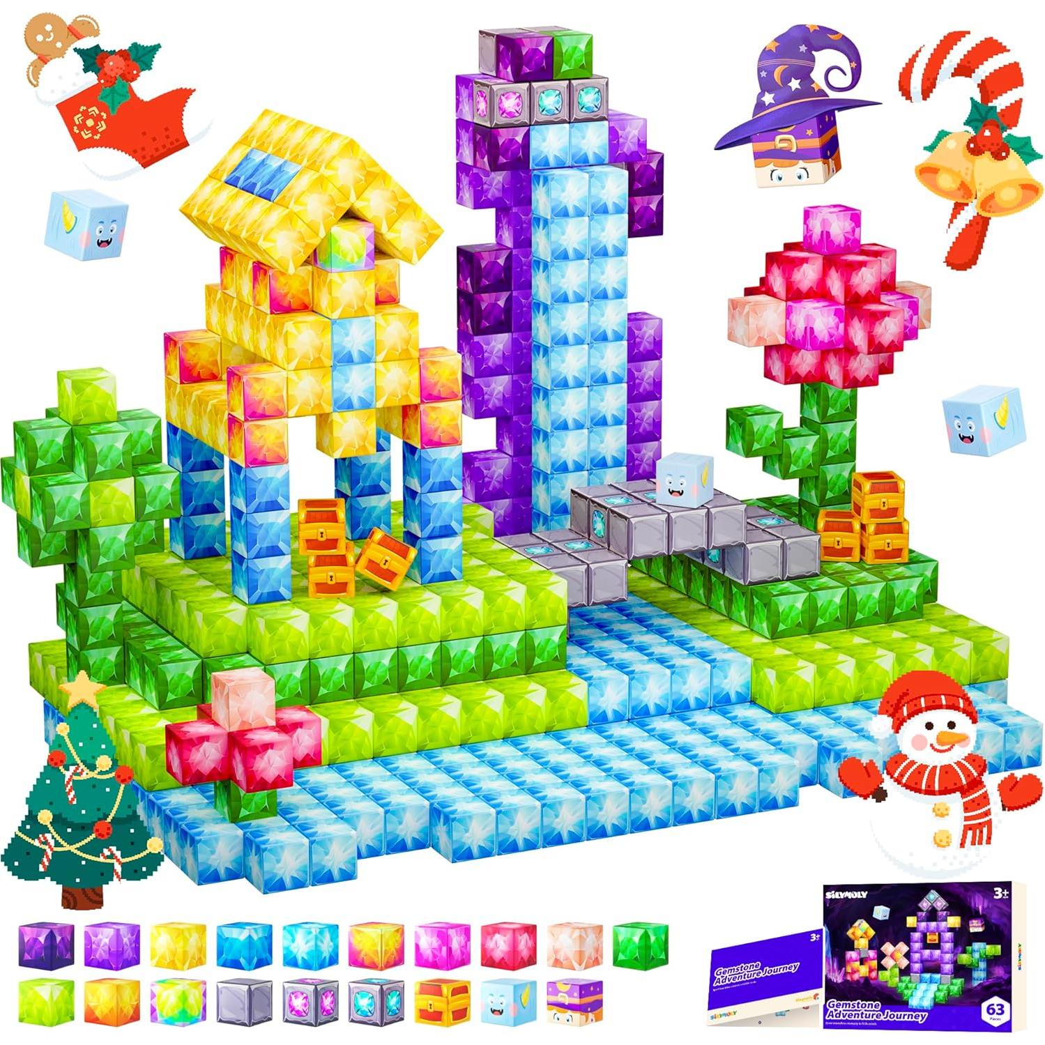 Bloques Magnéticos SILYMOLY 1.2" para Niños 3-5 Años