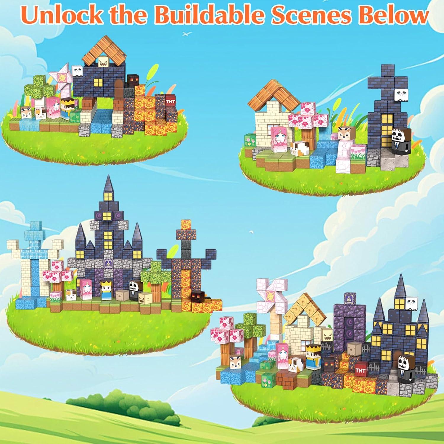 MITCIEN 220 PCS Bloques Magnéticos para Niños 3-12 Años