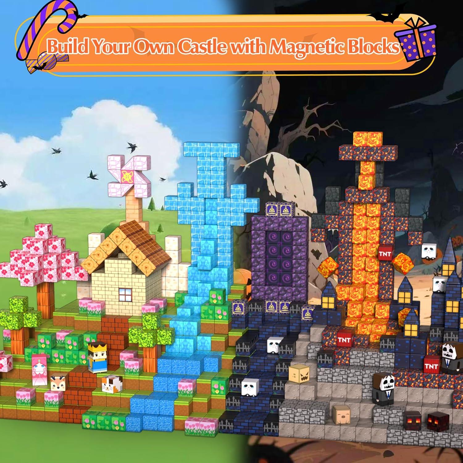 MITCIEN 220 PCS Bloques Magnéticos para Niños 3-12 Años