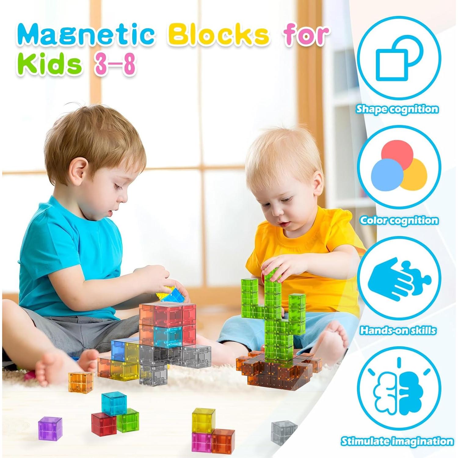 Bloques Magnéticos Doloowee 50 PCS para Niños 3+