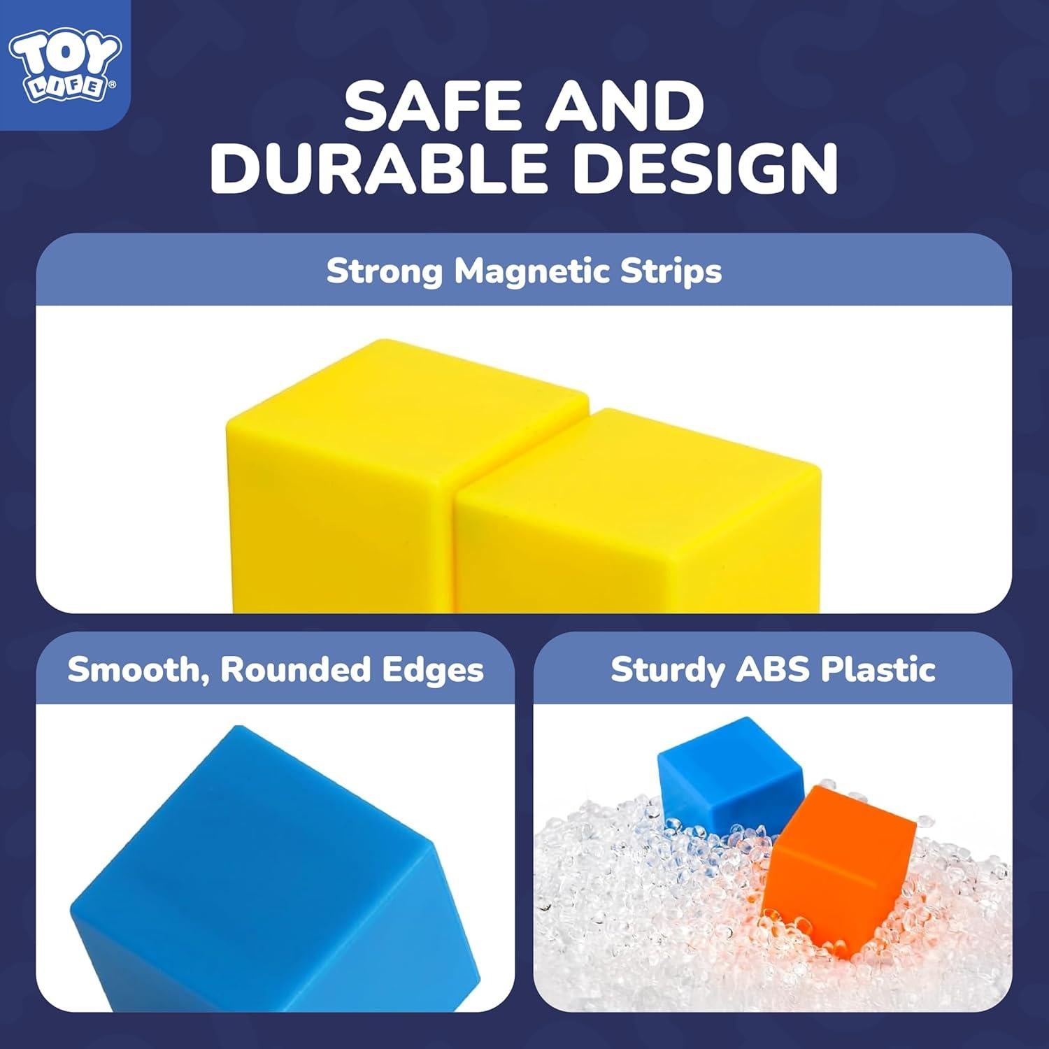 64PCS Bloques Magnéticos TOY Life para Niños 3-12 Años