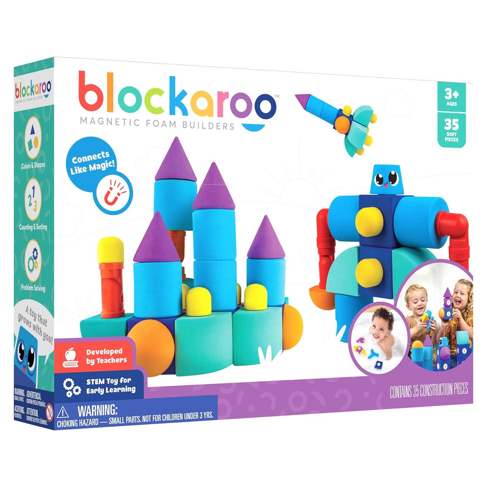 Bloques de Construcción Magnéticos Blockaroo - Castillo 35 Piezas