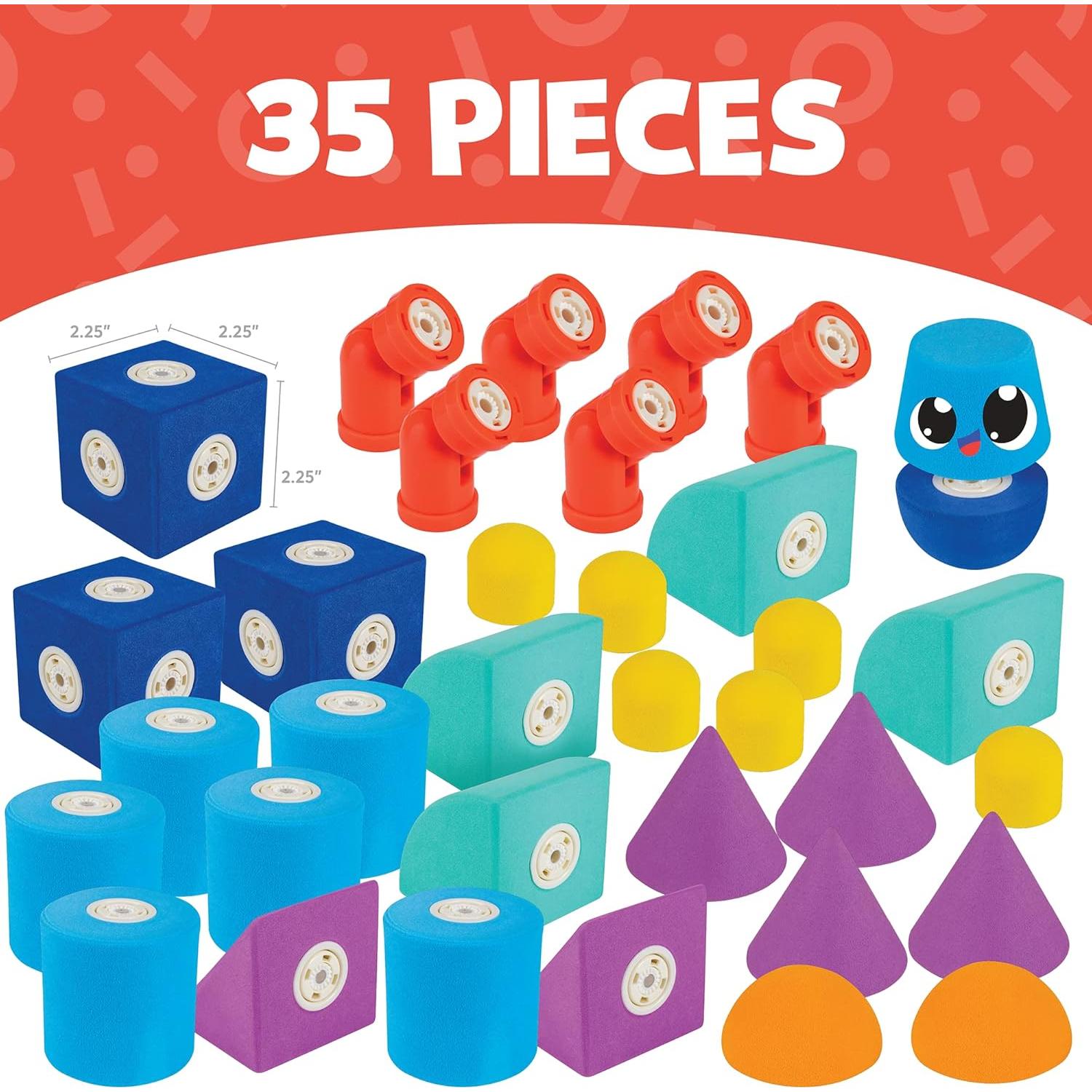 Bloques de Construcción Magnéticos Blockaroo - Castillo 35 Piezas