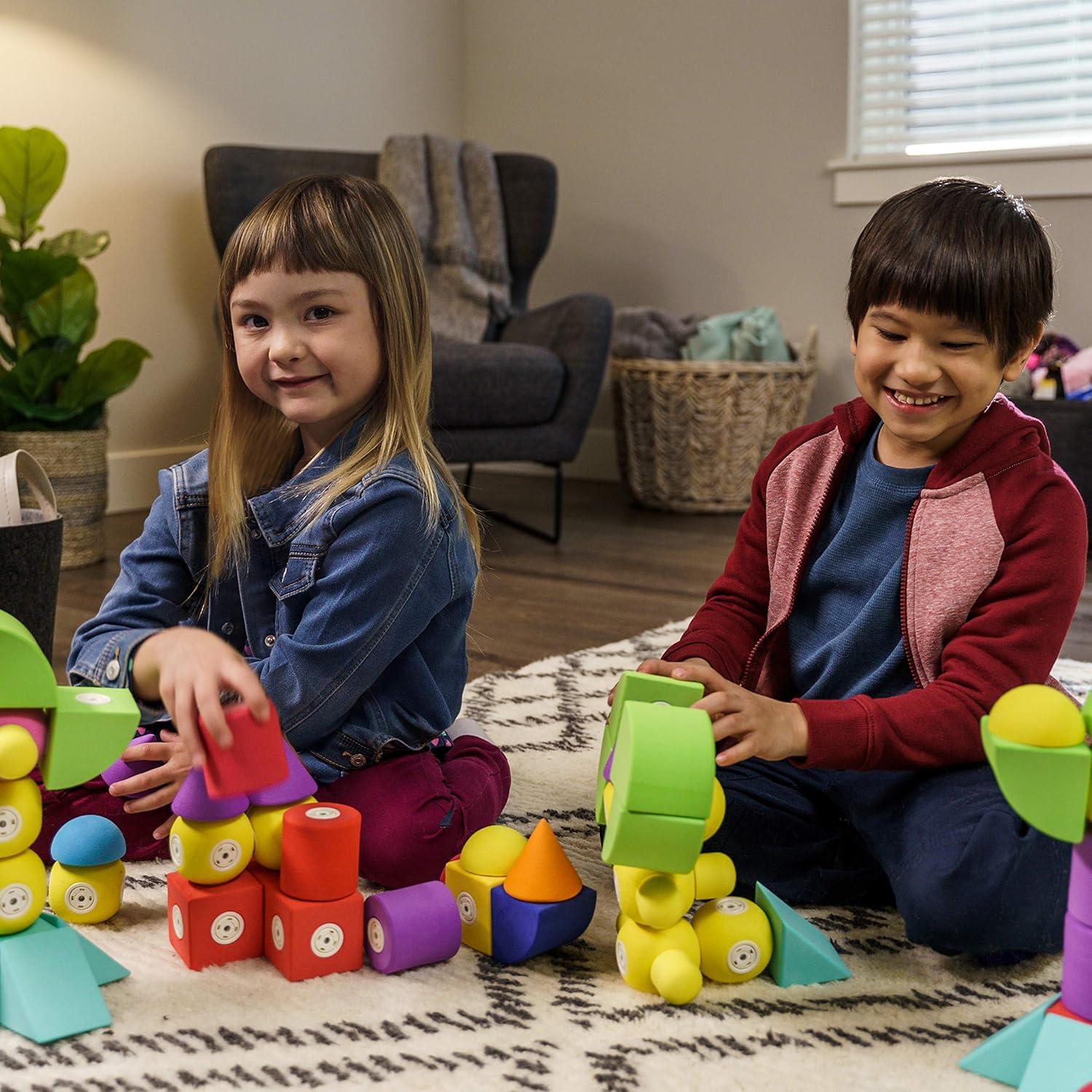 Bloques de Construcción Magnéticos Blockaroo - Castillo 35 Piezas