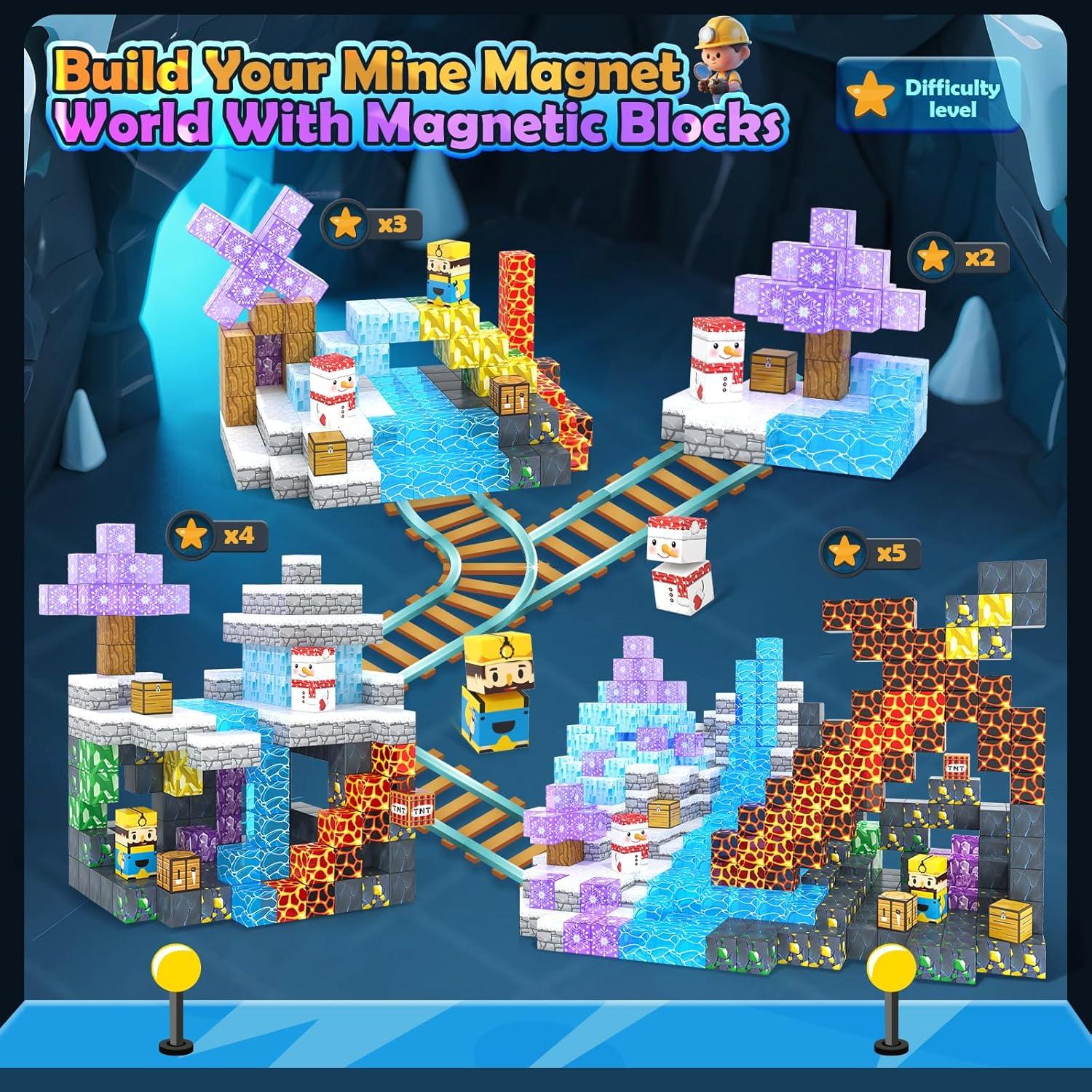 Bloques Magnéticos Toylogy 100PCS Juguetes Educativos 3-8 Años