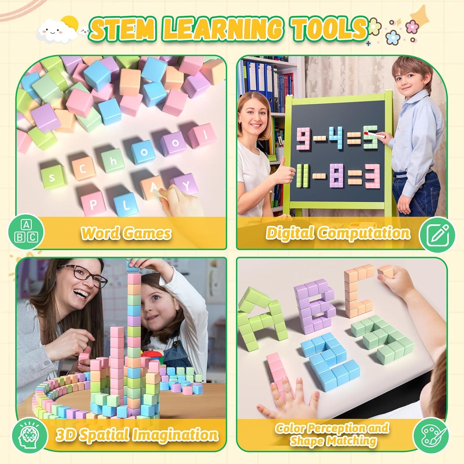 30 Cubos Magnéticos Macaron Xinzhoushihui - Juguetes STEM 2.5 cm