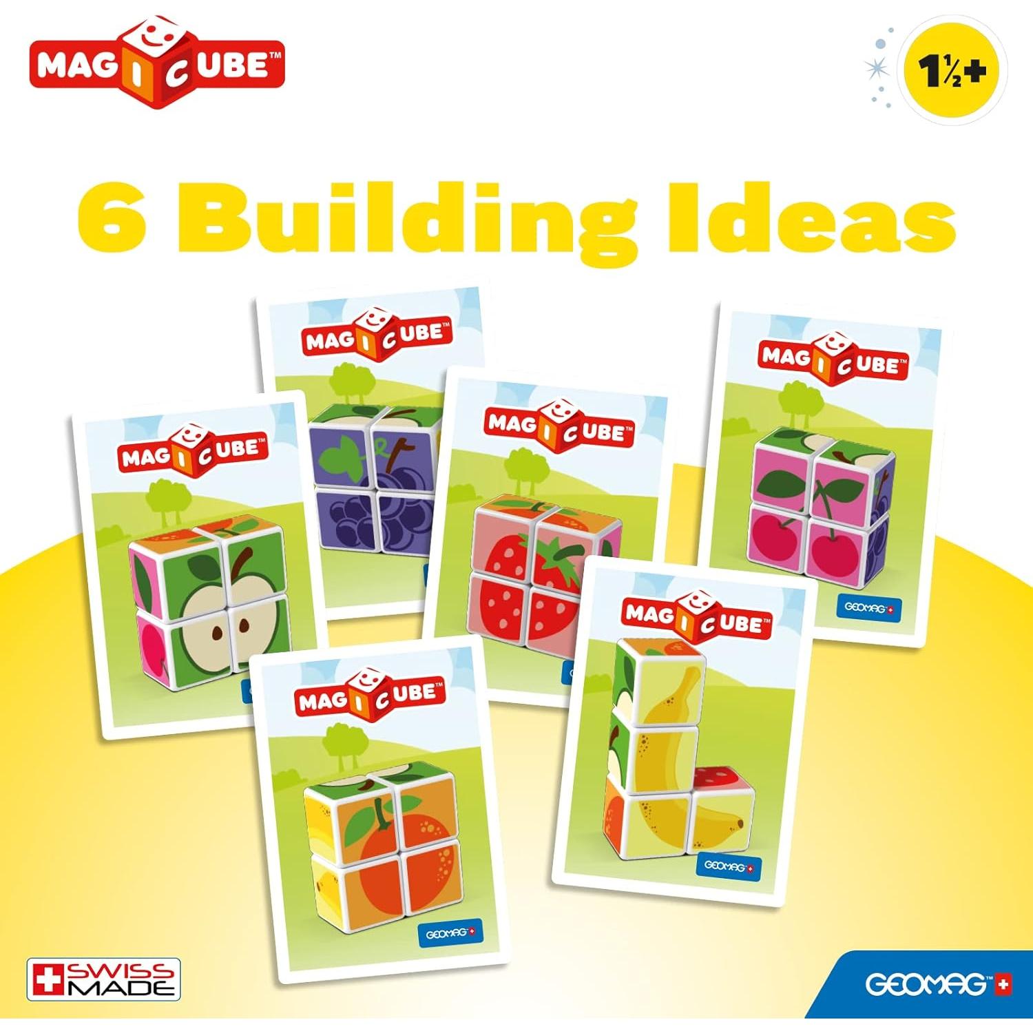 Geomag MagiCube Fruta Set de Cubos Magnéticos 4 Piezas