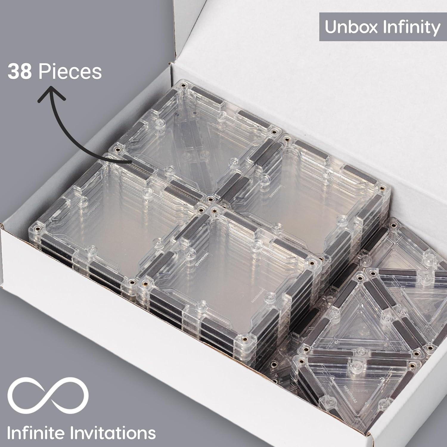 Set de Azulejos Magnéticos Imagimags 38 Piezas Cristal Claro