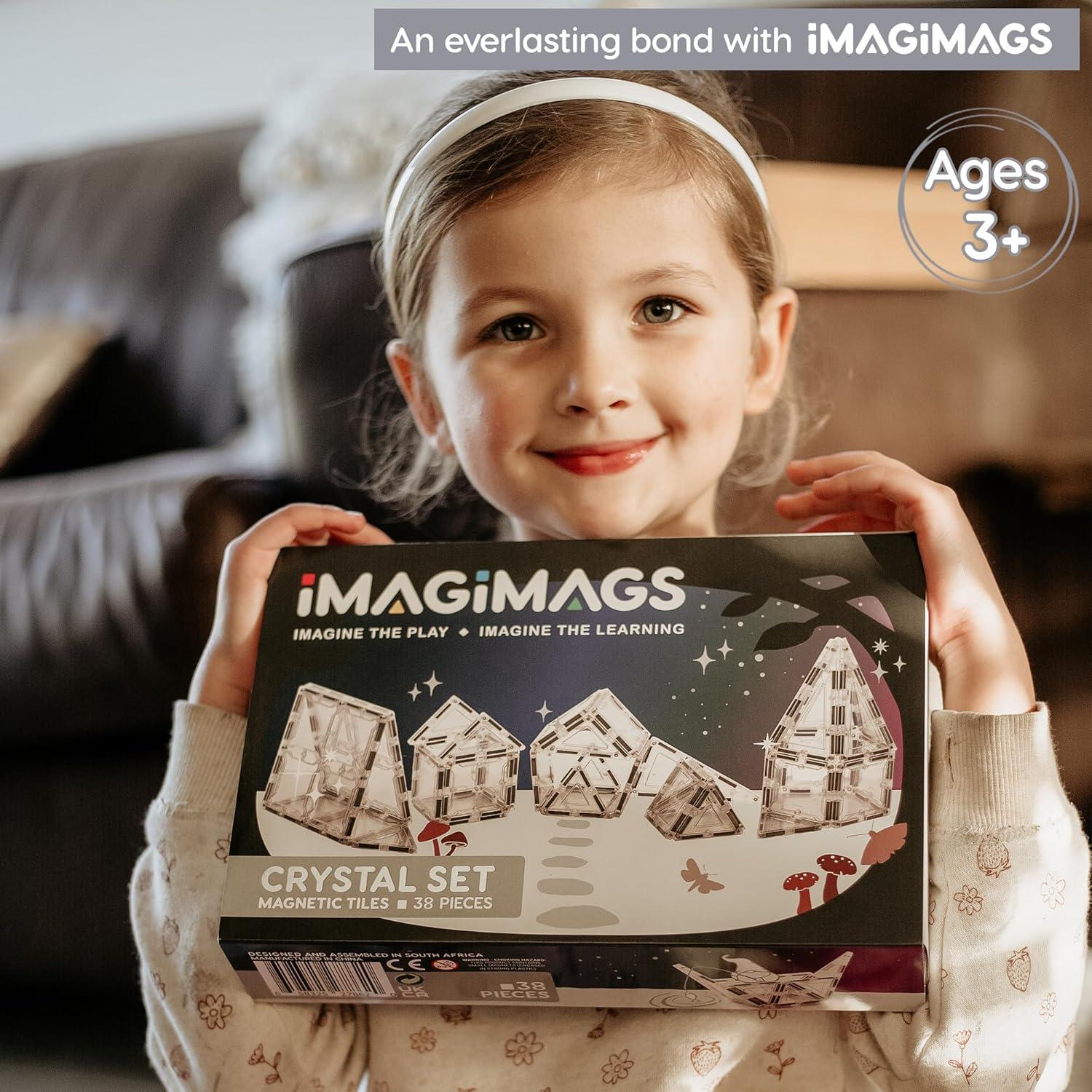 Set de Azulejos Magnéticos Imagimags 38 Piezas Cristal Claro