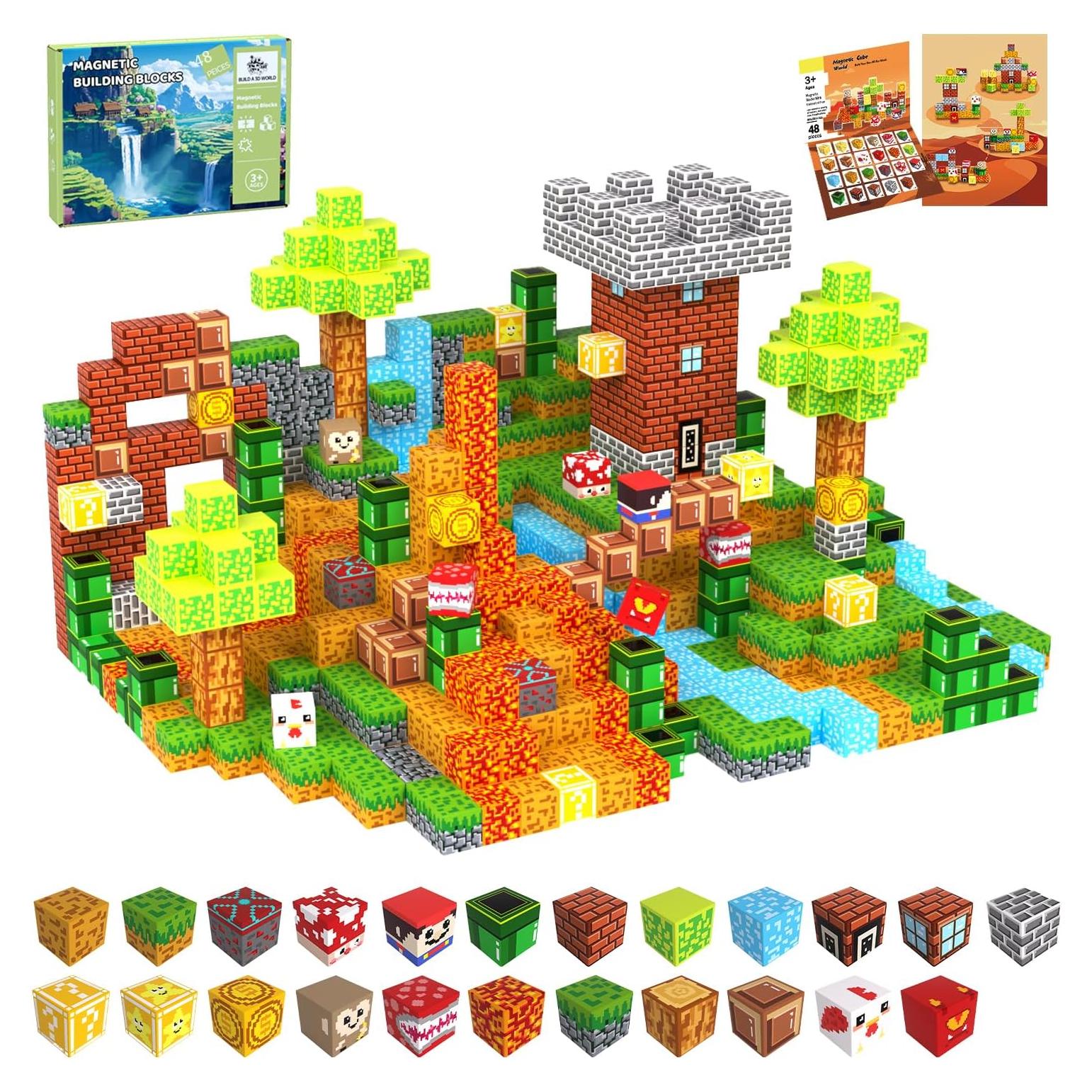Bloques Magnéticos de Construcción SSAWER 48 Piezas 2.54 cm