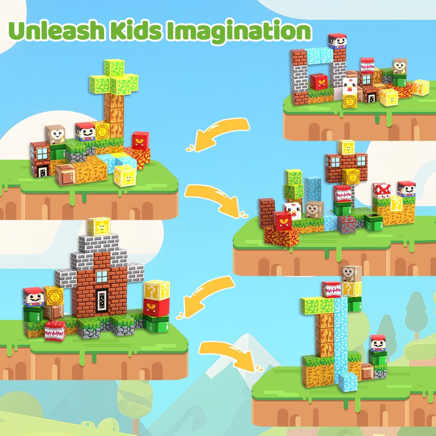 Bloques Magnéticos de Construcción SSAWER 48 Piezas 2.54 cm