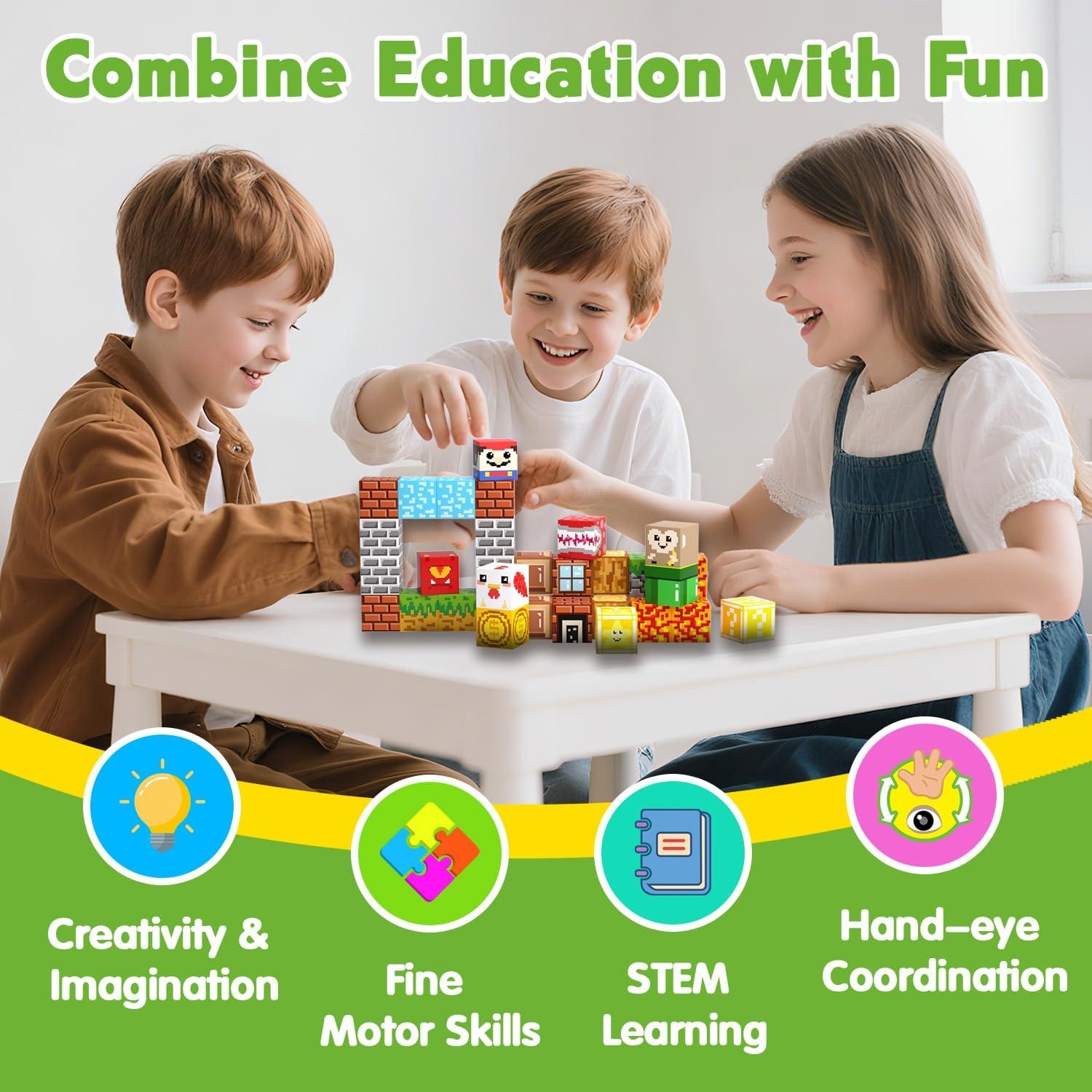 Bloques Magnéticos de Construcción SSAWER 48 Piezas 2.54 cm