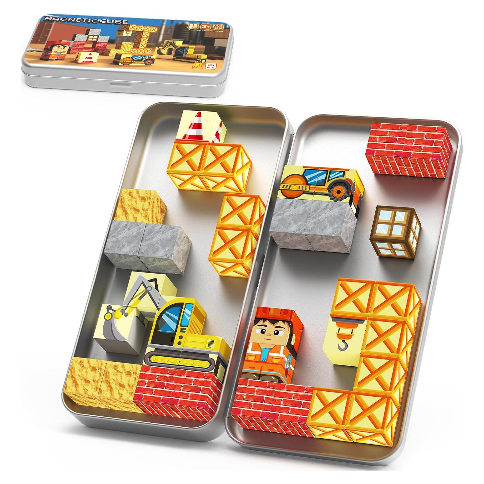 Bloques Magnéticos WMXDU 35PCS Juguetes de Construcción 3+ Años