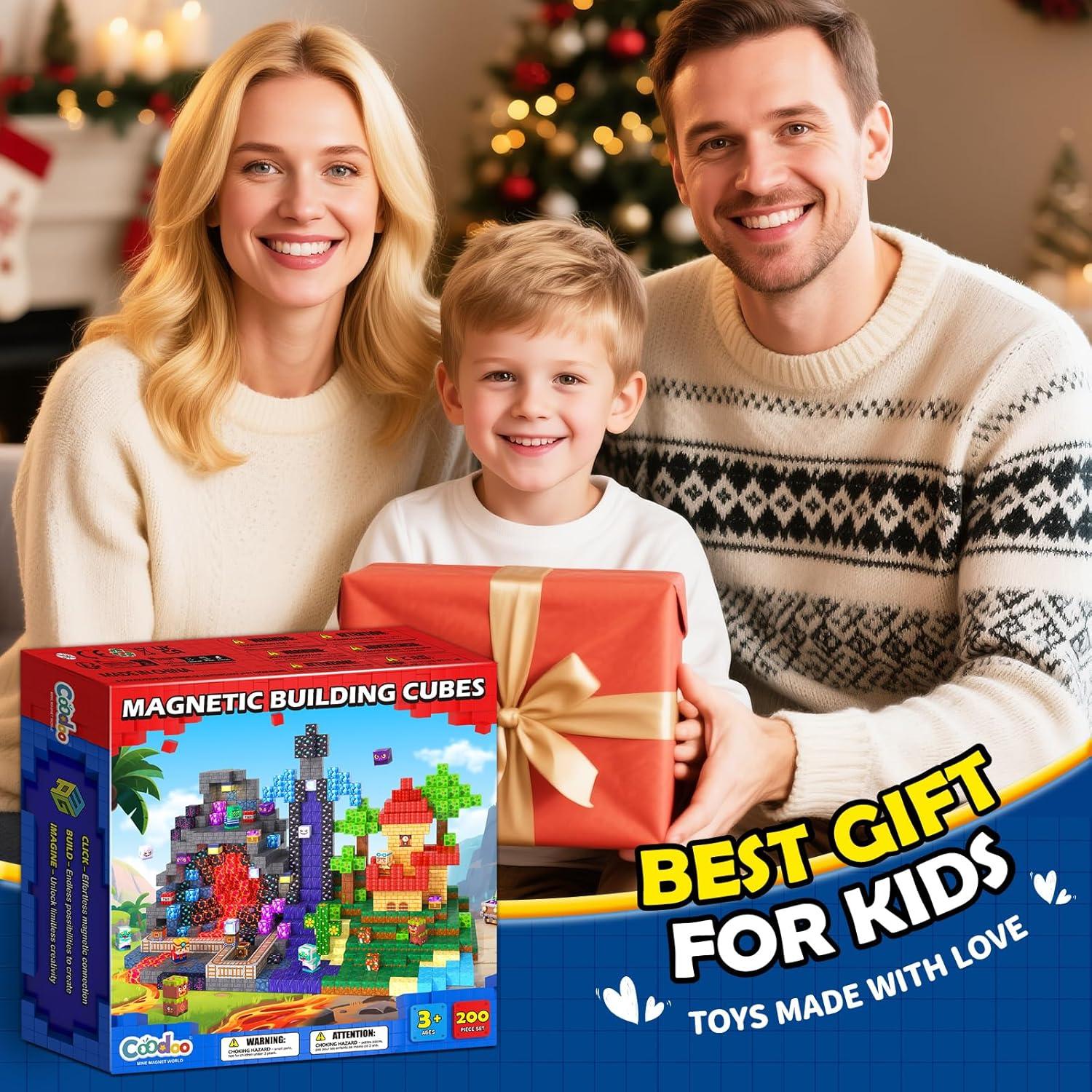 Bloques Magnéticos Coodoo 200 Piezas 2.03 cm Juguete Infantil