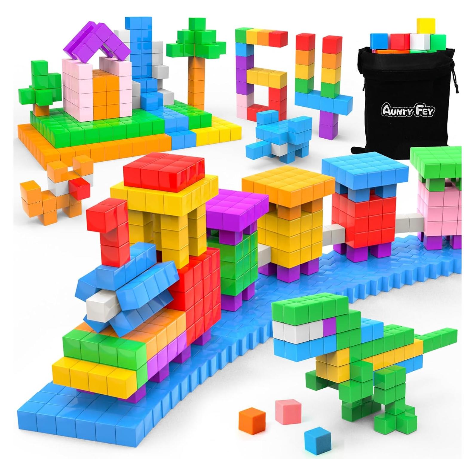 Bloques Magnéticos AuntyFey 64 Piezas Educativos STEM Niños 4-8 Años