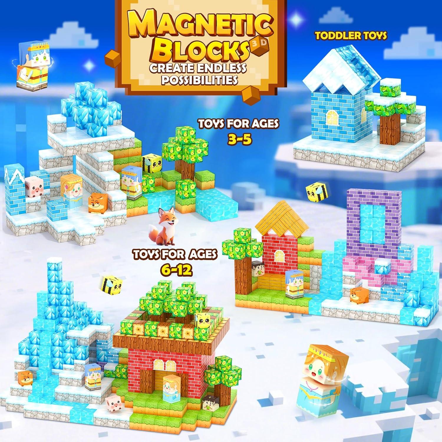 Bloques Magnéticos 150 Piezas Toyvimo - Juguetes Educativos STEM