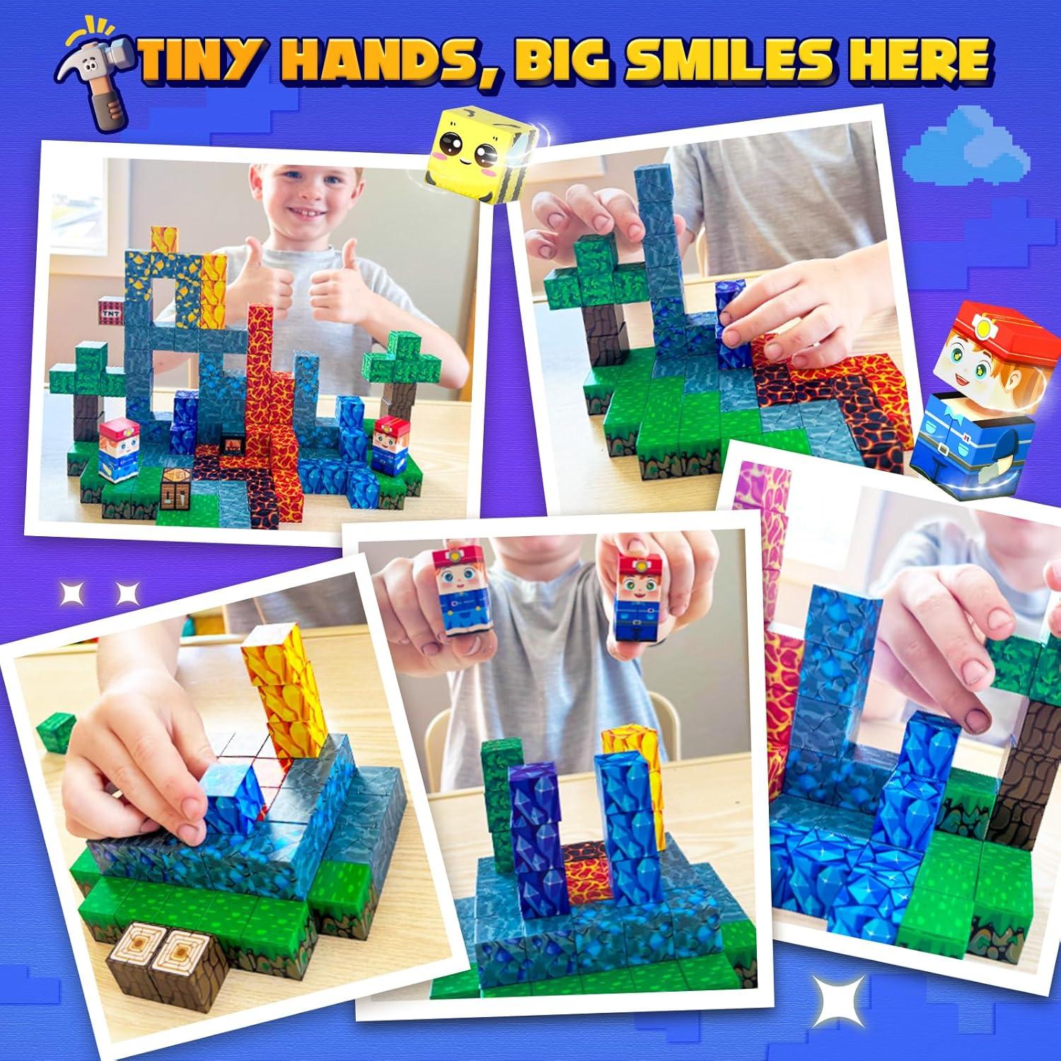 Bloques Magnéticos Toyvimo 150PCS con Tablero para Niños 3+