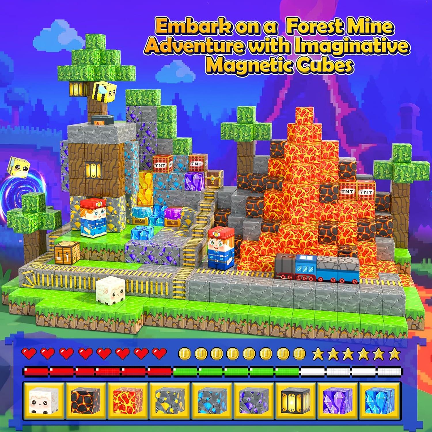 Bloques Magnéticos Toyvimo 150PCS con Tablero para Niños 3+