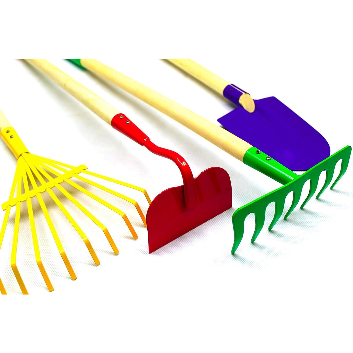 Juego de Herramientas de Jardín JustForKids 4 Piezas Multicolor