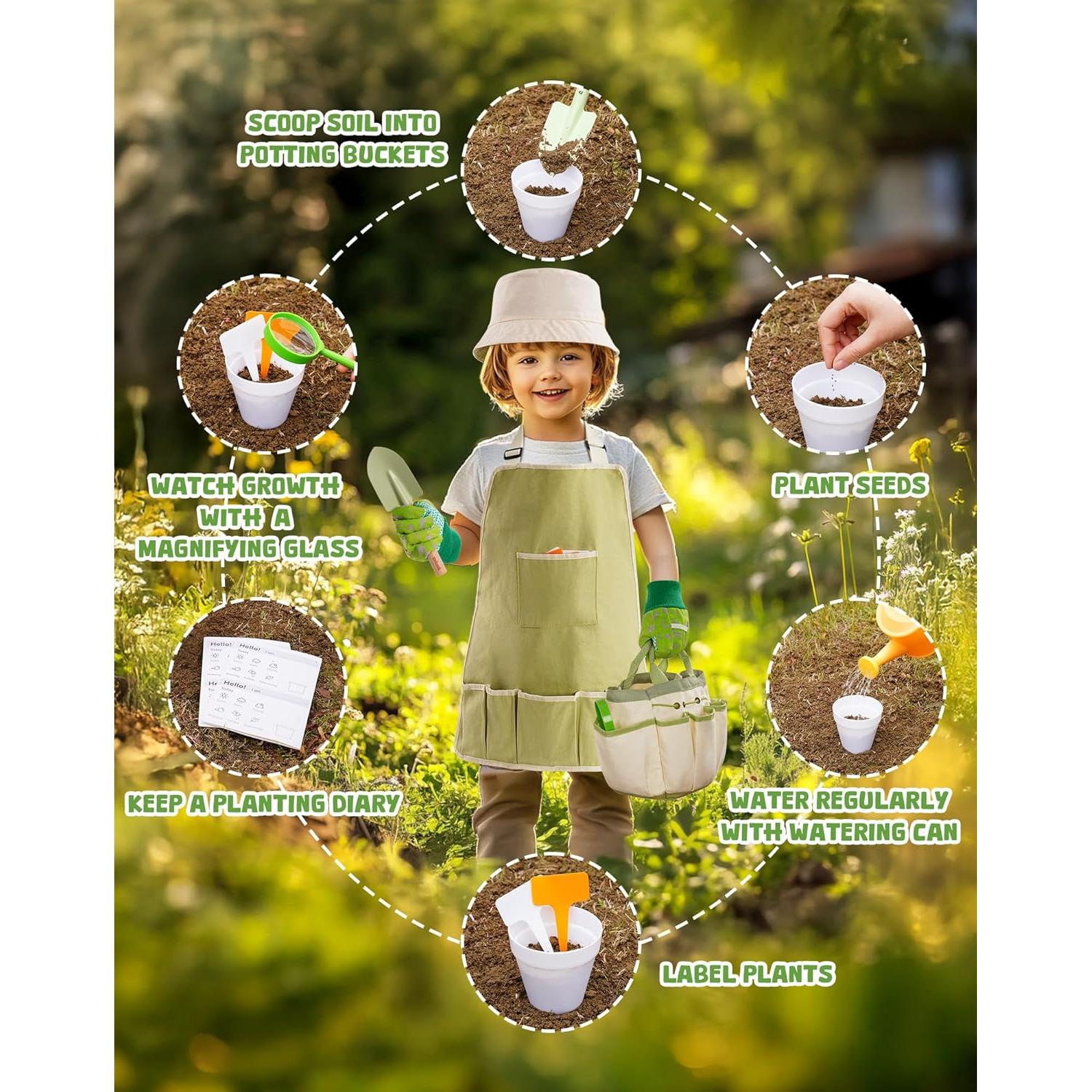 Conjunto de Jardinería ROBUD para Niños - Kit de Herramientas