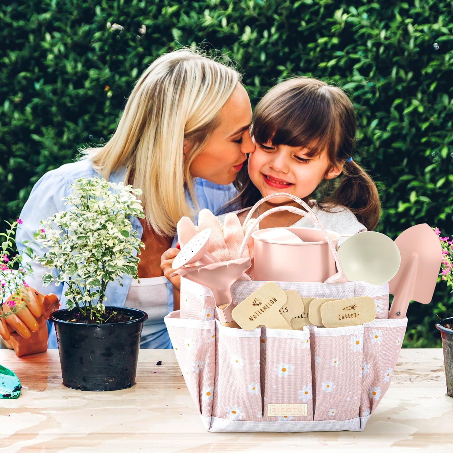 Conjunto de Jardinería para Niños ZICOTO Rosa - Herramientas Seguras