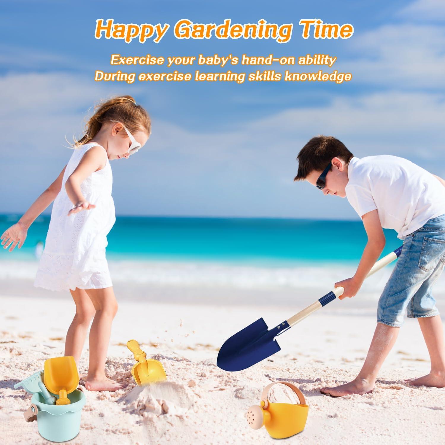 Juego de Jardinería para Niños Mostop 12 Piezas con Carretilla