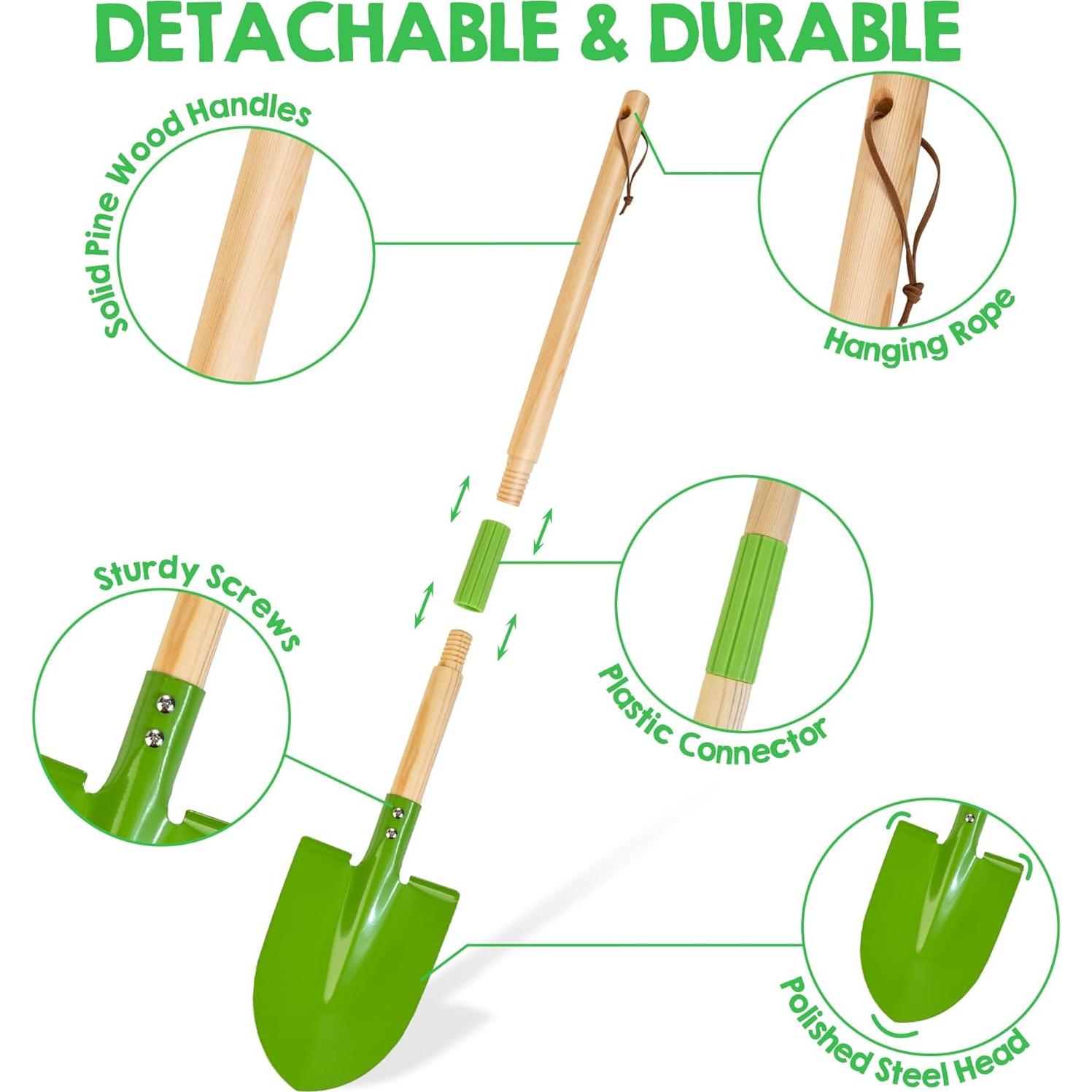 Juego de Jardinería para Niños Amtreen - 6 Piezas con Guantes
