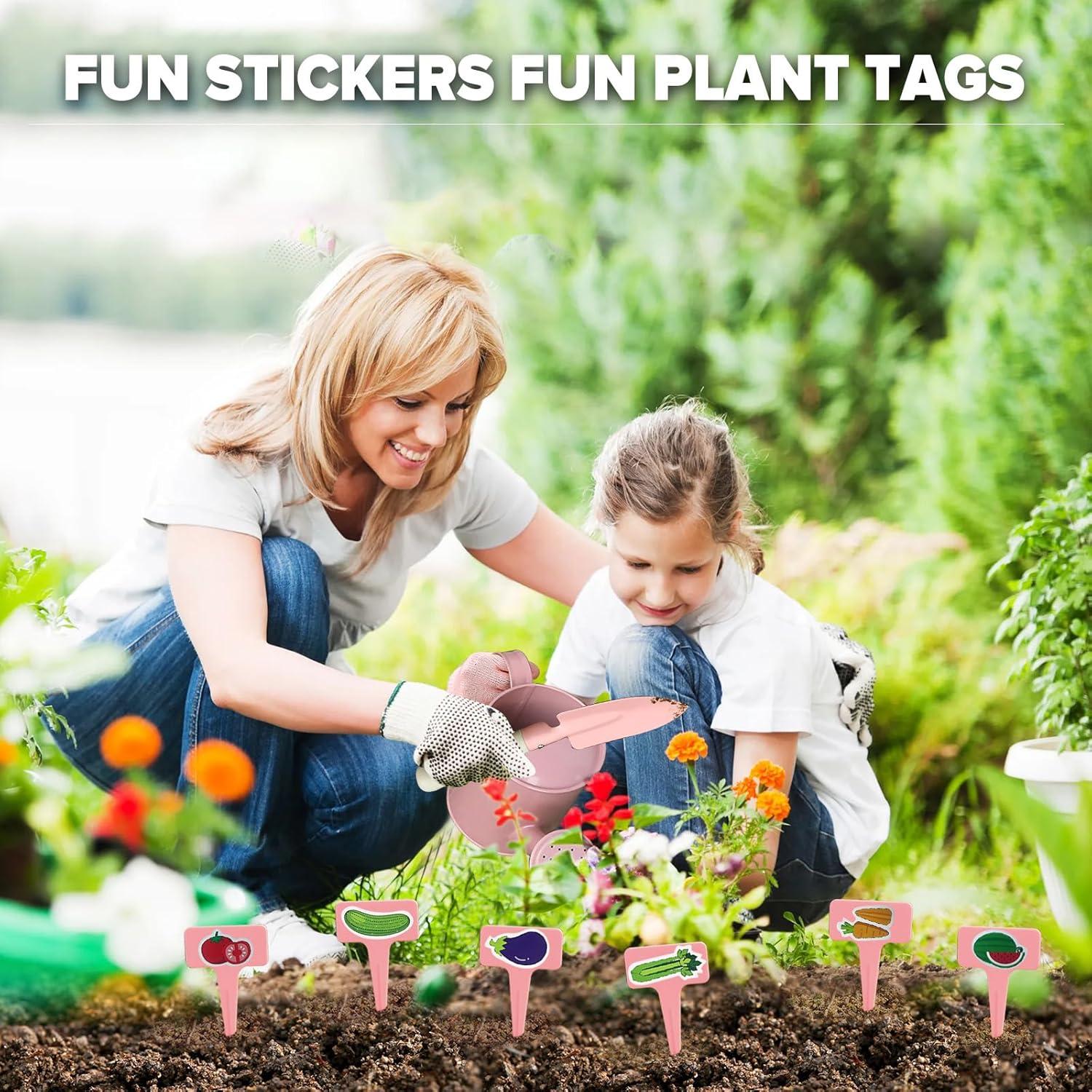 Juego de Jardinería para Niños Qtioucp 14 Piezas Rosa