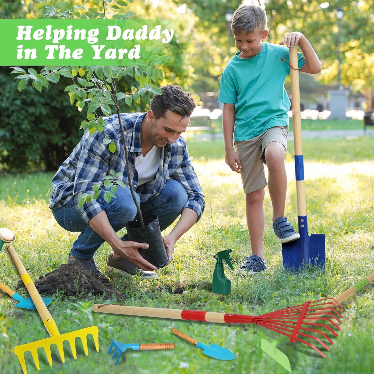 Juego de Herramientas de Jardinería para Niños Demolike con Carretilla