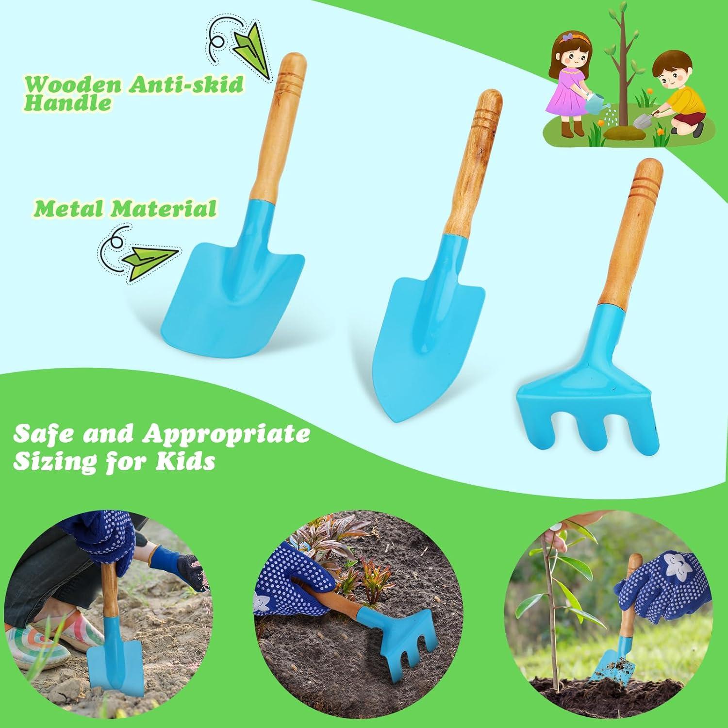 Juego de Herramientas de Jardinería para Niños Demolike con Carretilla