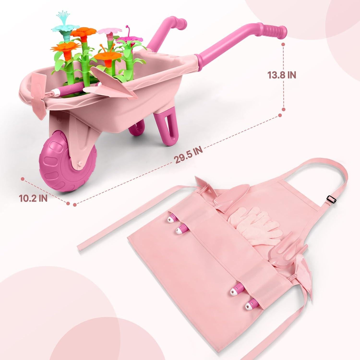 Conjunto de Jardinería para Niños Qtioucp 16 Piezas Rosa