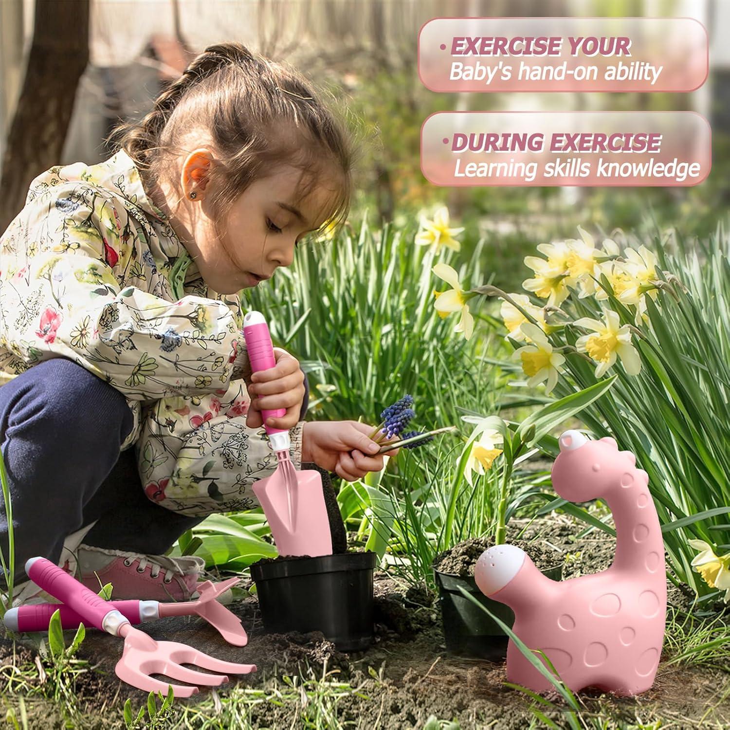 Conjunto de Jardinería para Niños Qtioucp 16 Piezas Rosa