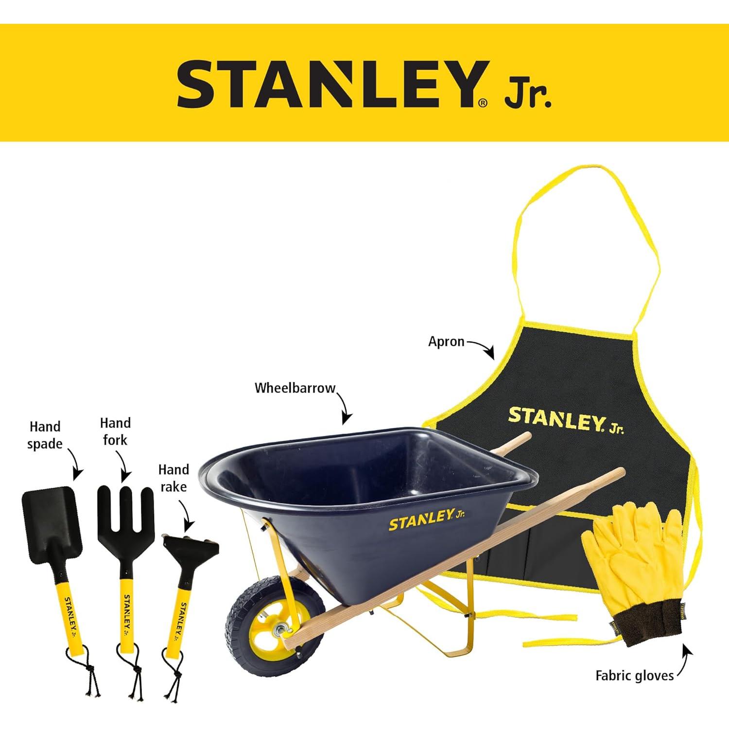 Juego de Carretilla Stanley Jr. para Niños - 6 Piezas Jardín