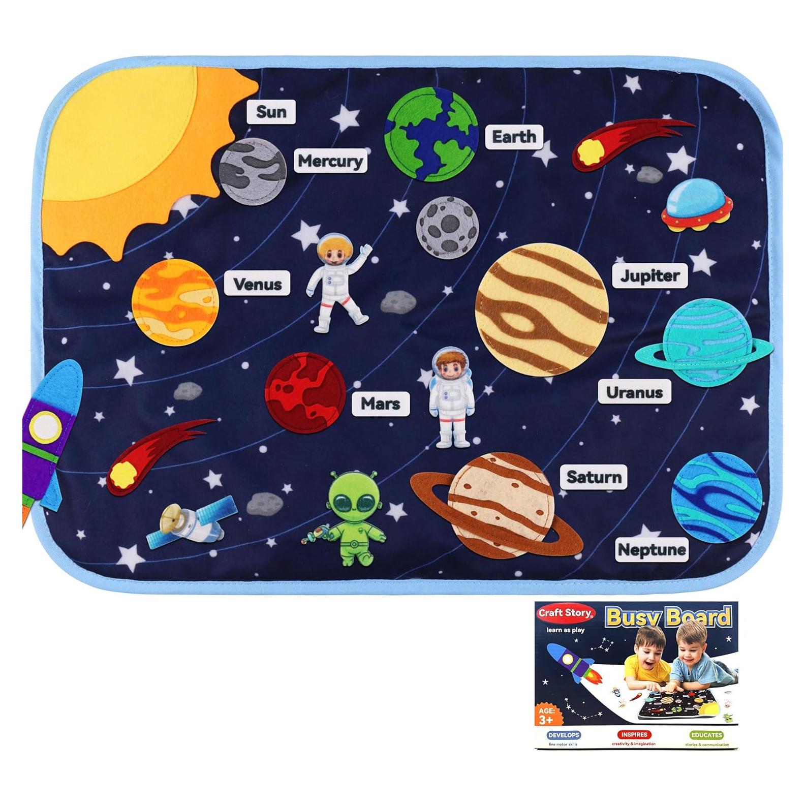 Tablero Ocupado Suave Craftstory Sistema Solar 45.7x32.5cm