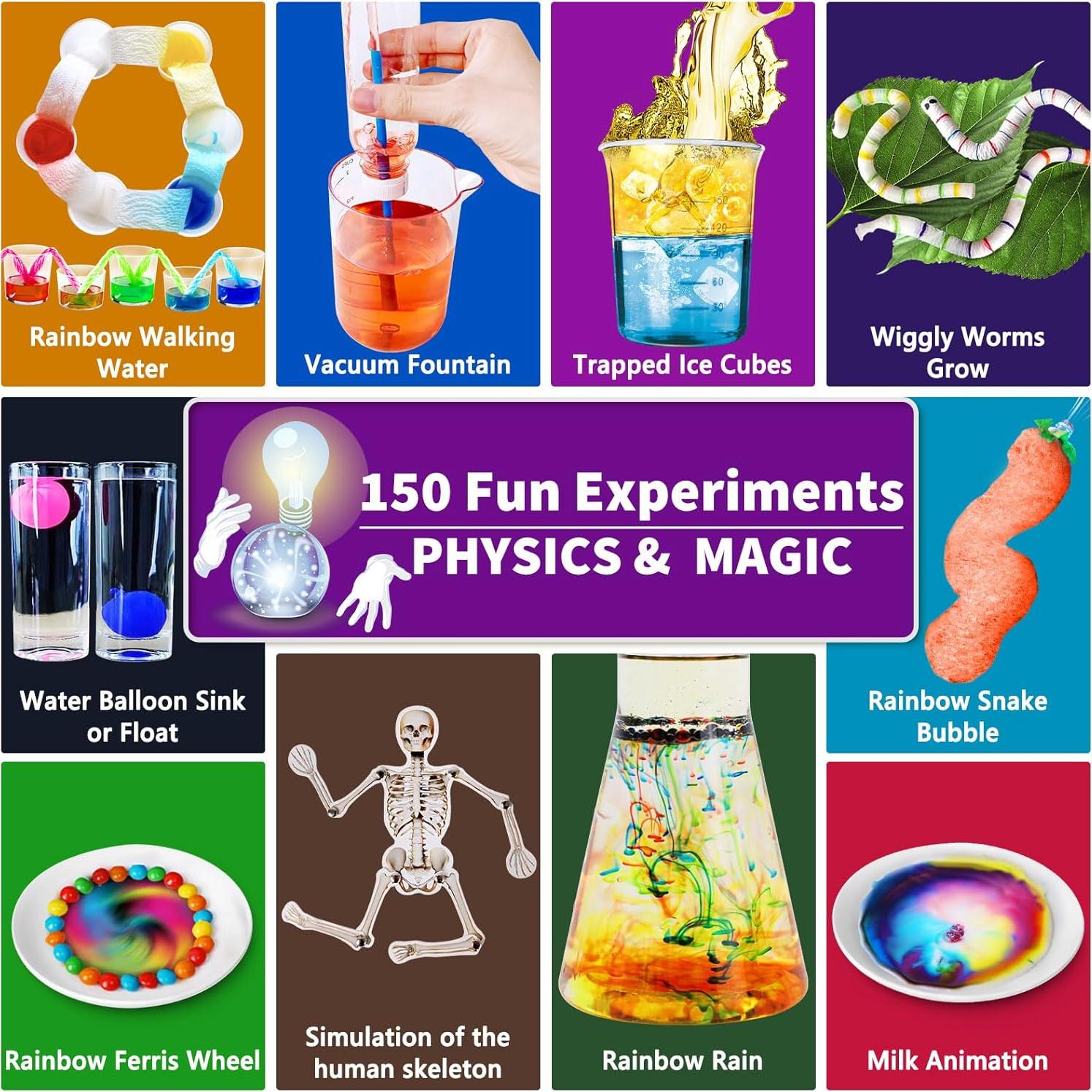 Kit de Ciencia UNGLINGA 150 Experimentos Educativos para Niños