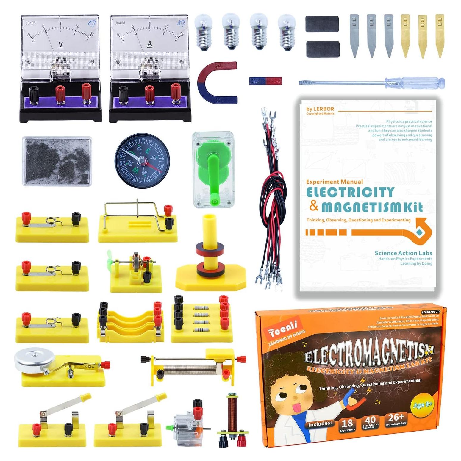 Kit de Experimentos de Electricidad y Magnetismo Teenii - 50 Artículos