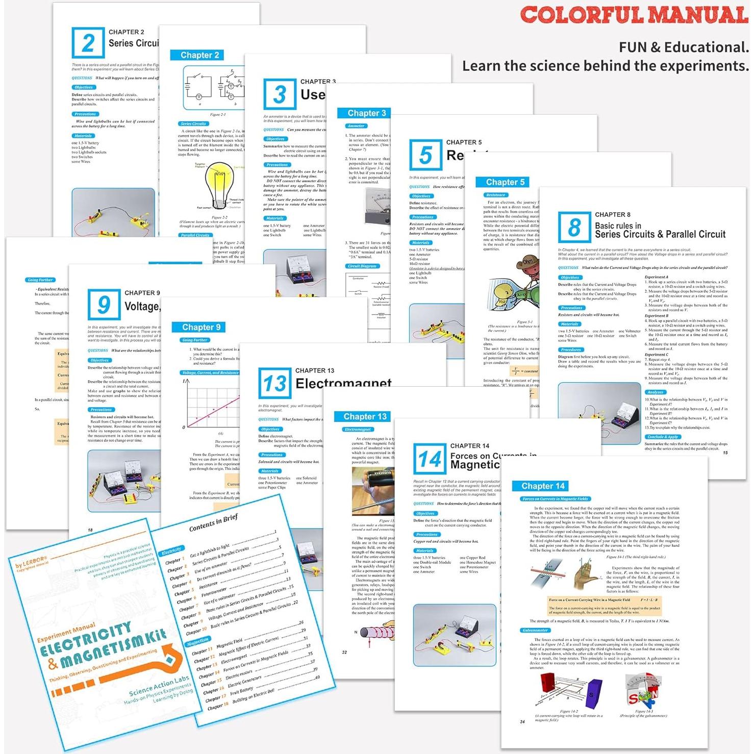 Kit de Experimentos de Electricidad y Magnetismo Teenii - 50 Artículos