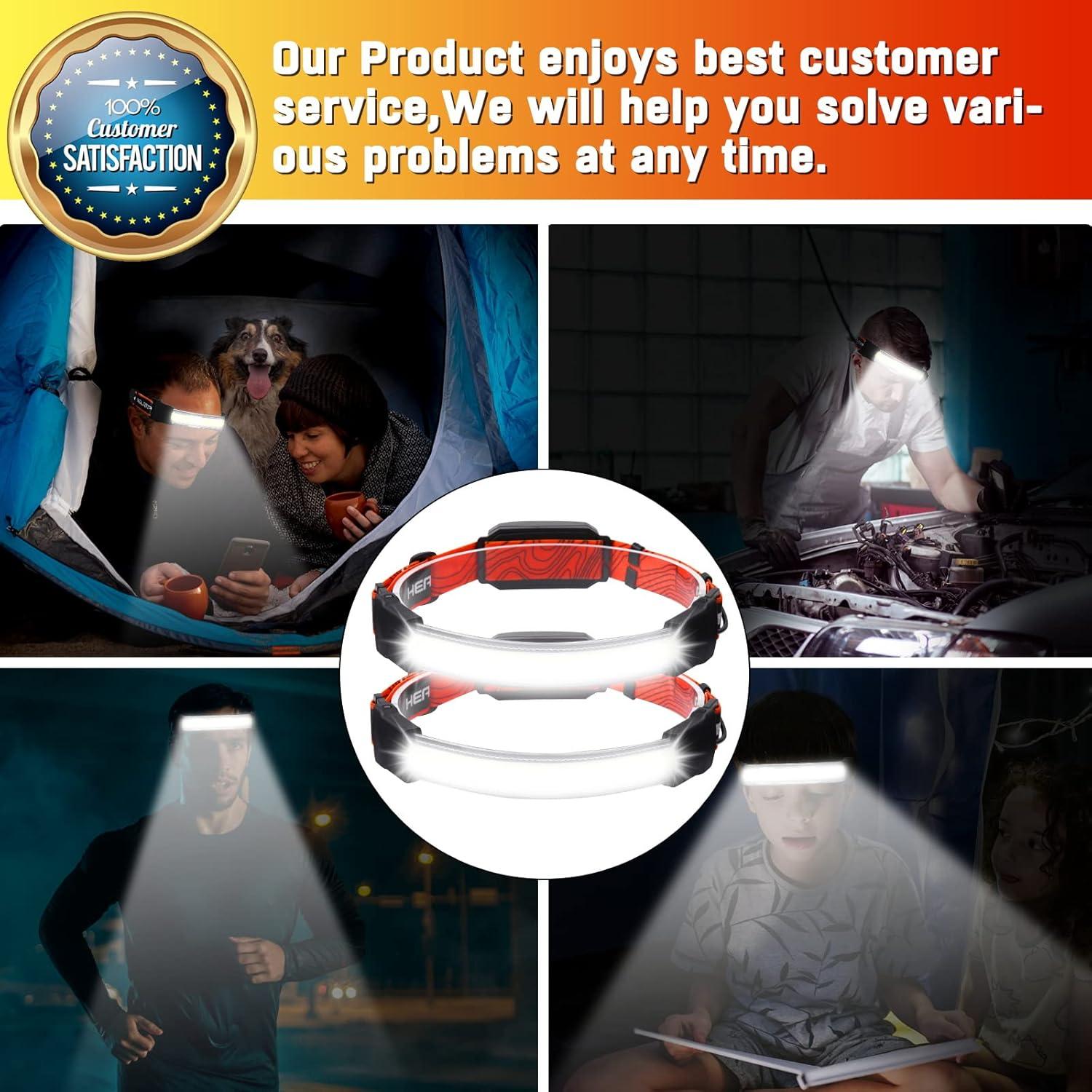 Linterna Frontal BZYUY 1500 Lúmenes Recargable IPX6