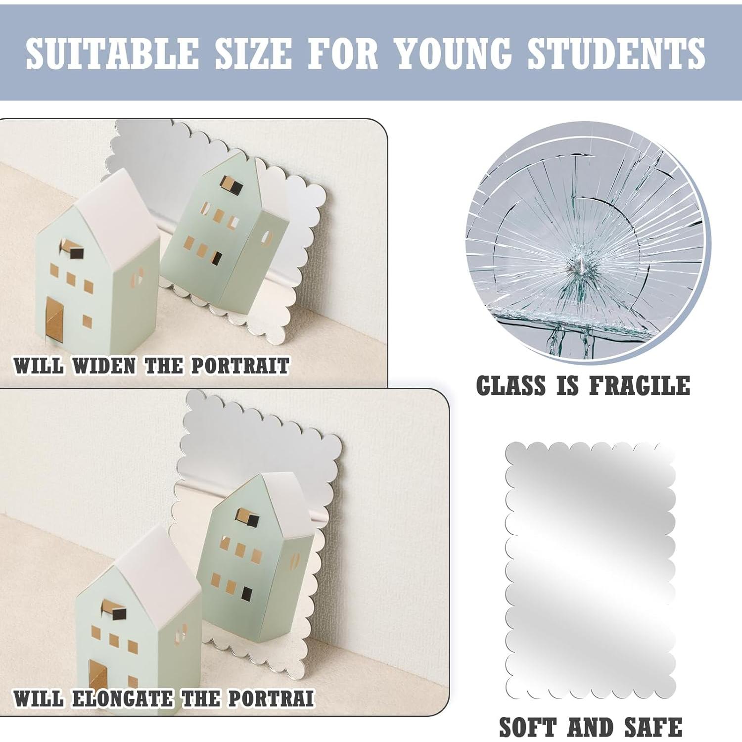 Espejos de Acrílico Irrompibles Yalikop 10 Pcs 12.5 cm