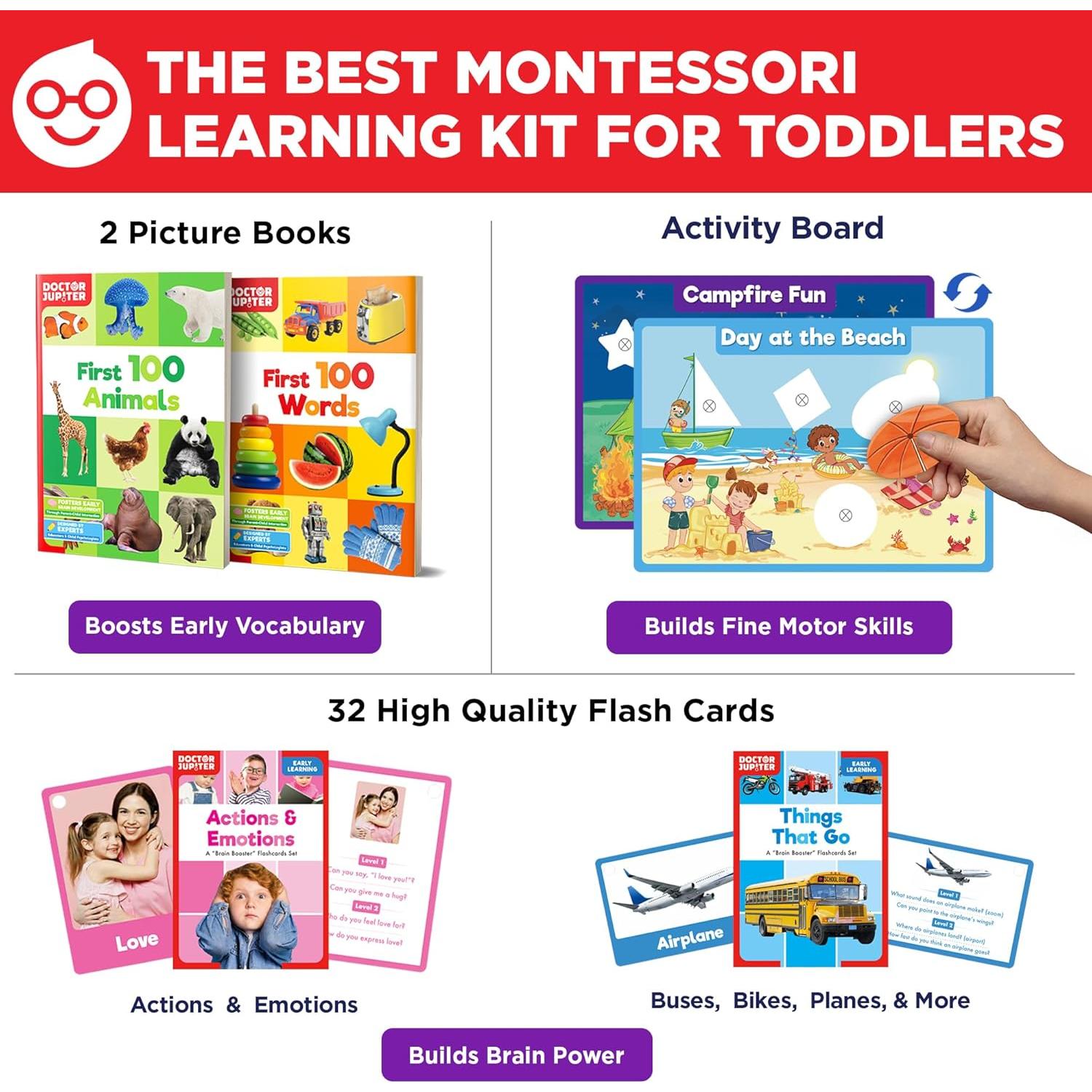 Caja de Aprendizaje Doctor Jupiter para Niños 1-3 Años