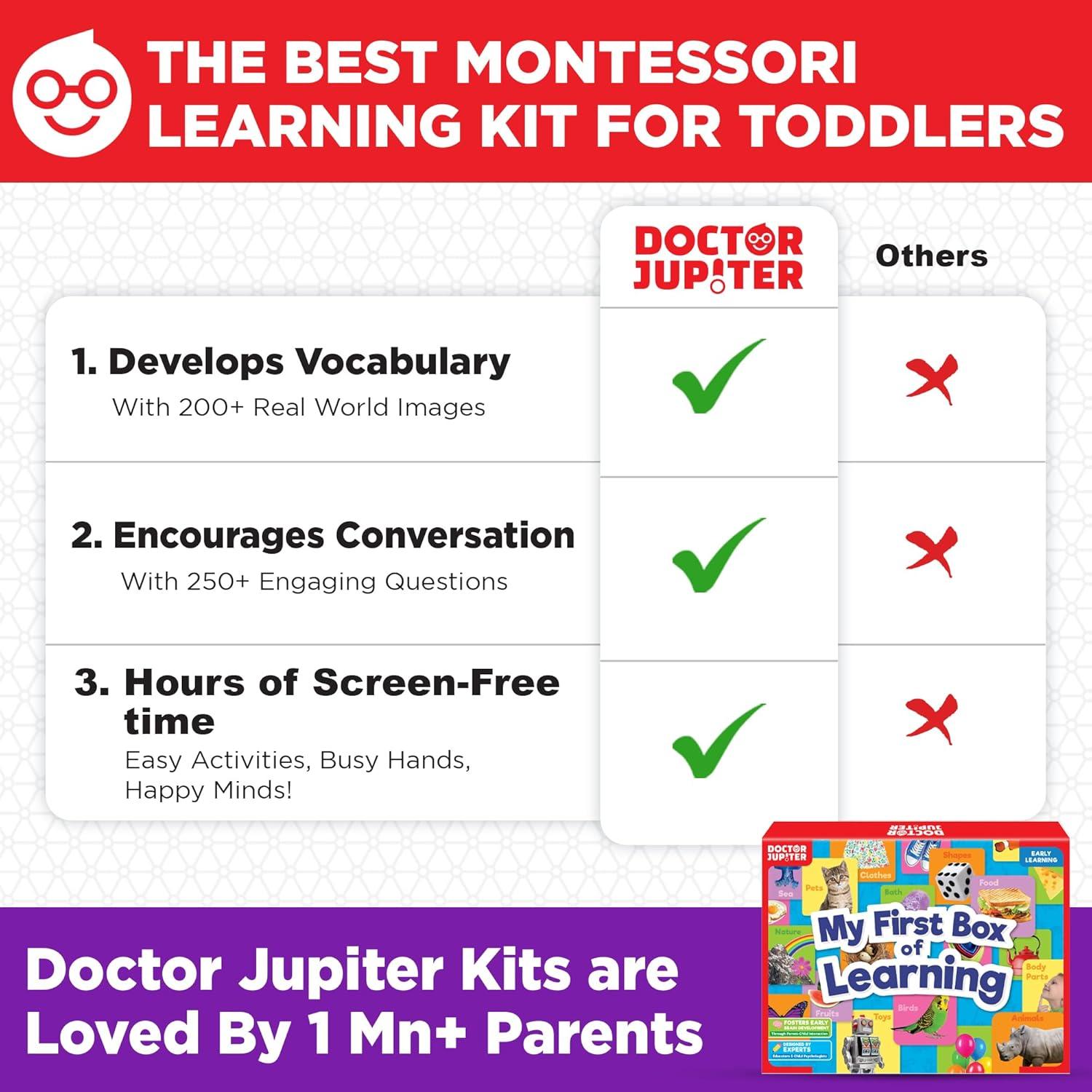 Caja de Aprendizaje Doctor Jupiter para Niños 1-3 Años