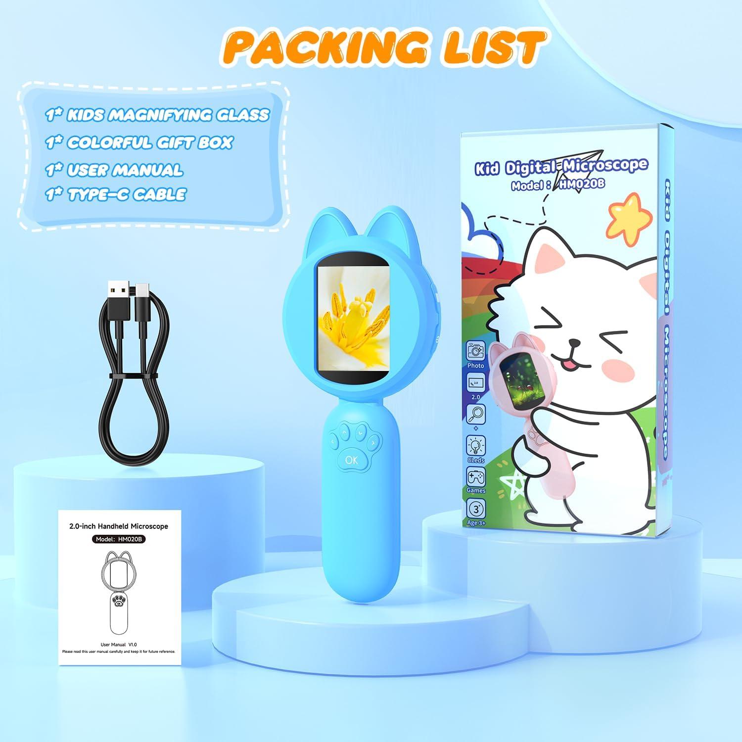 Lupa Electrónica para Niños Leipan HM020B-LP 100X LED