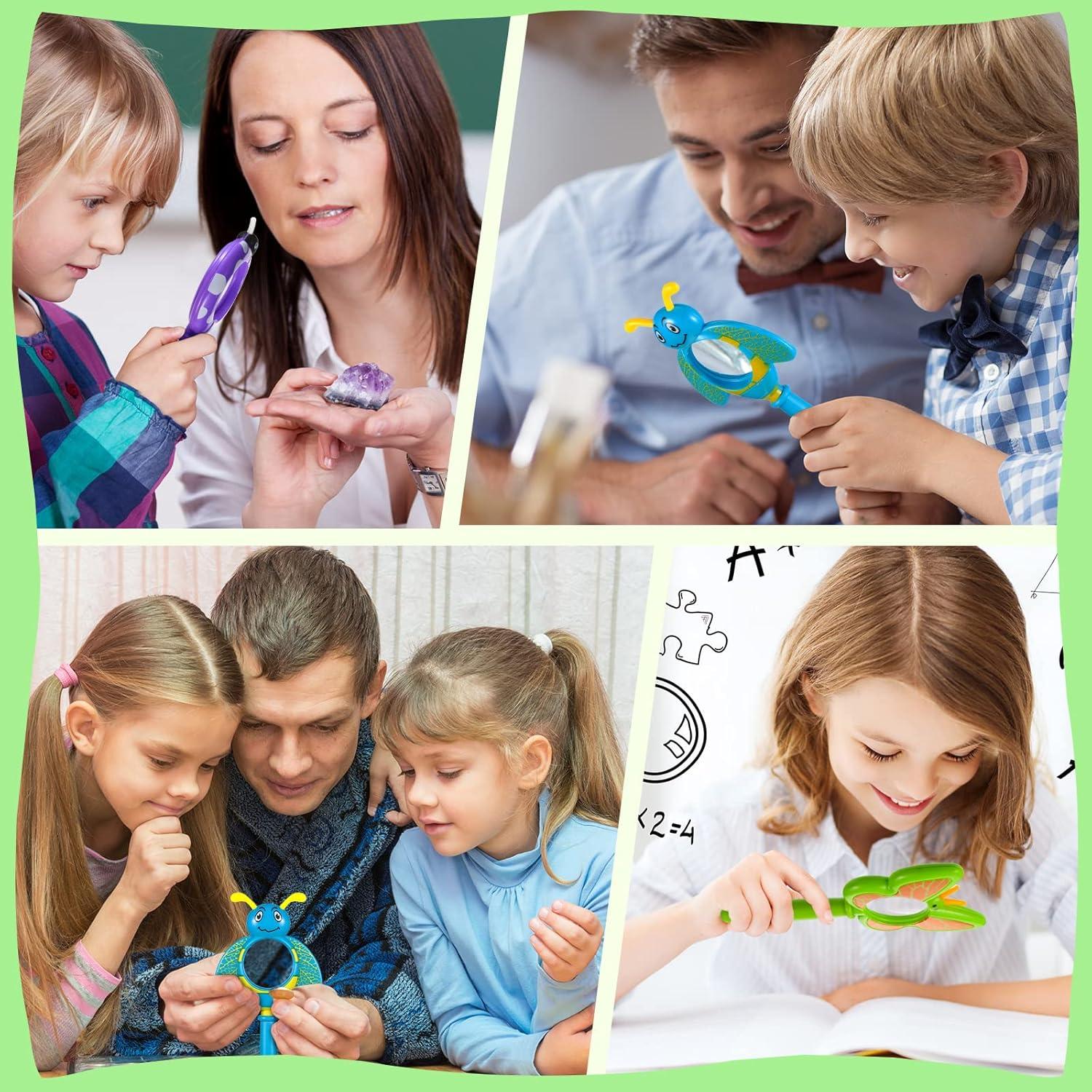 Juego de 3 Lupas de Insectos Oudain para Niños - Aumento 3x