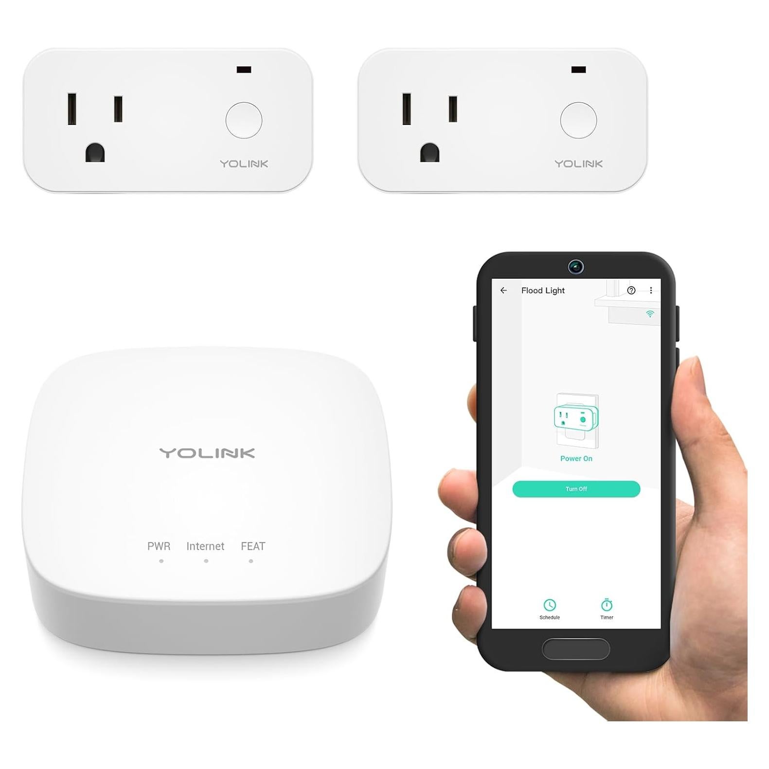 Kit de Inicio Hogar Inteligente YoLink 2 Enchufes y Hub