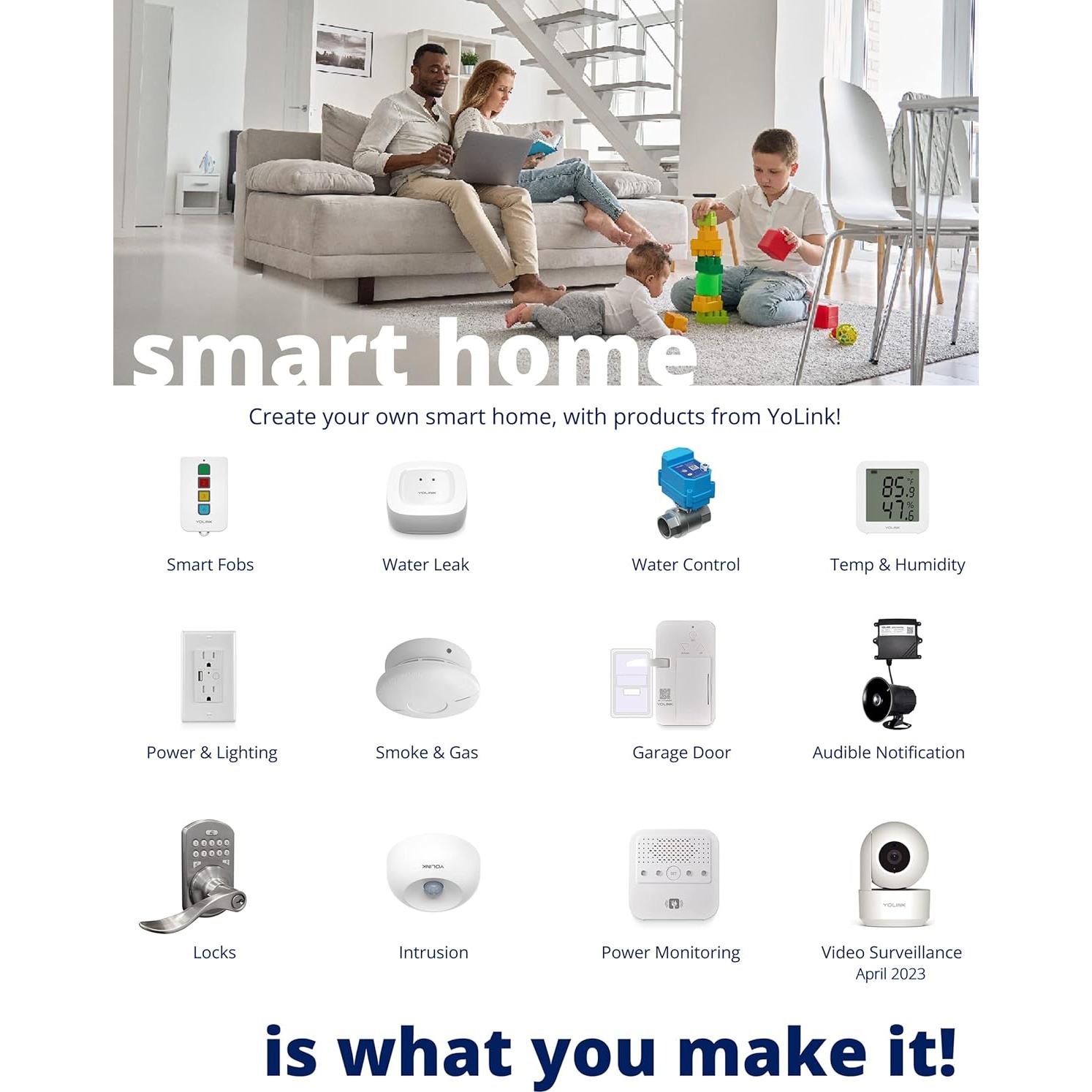 Kit de Inicio Hogar Inteligente YoLink 2 Enchufes y Hub